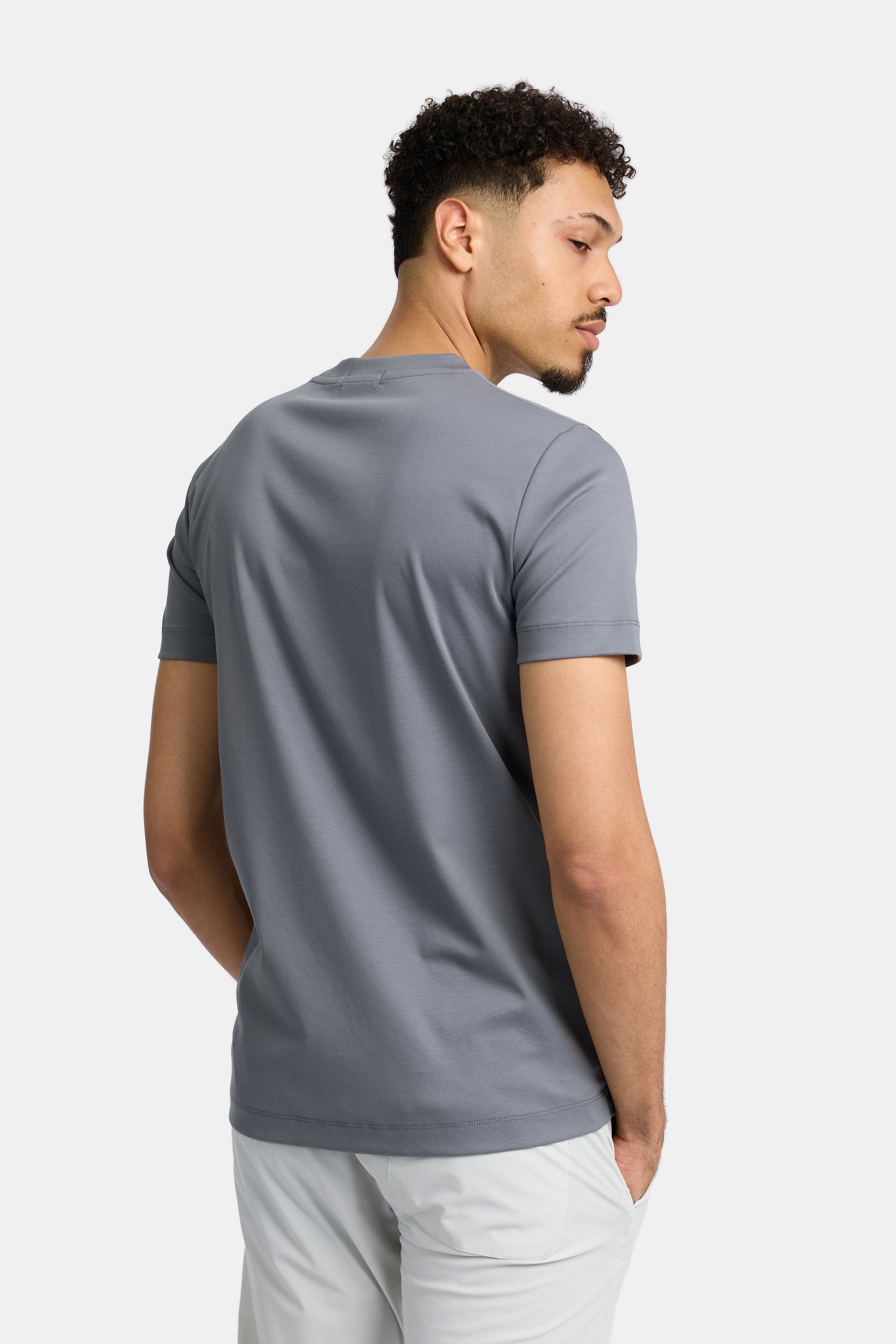 VALOROSSO MERCERIZED T-SHIRT - DARK GREY