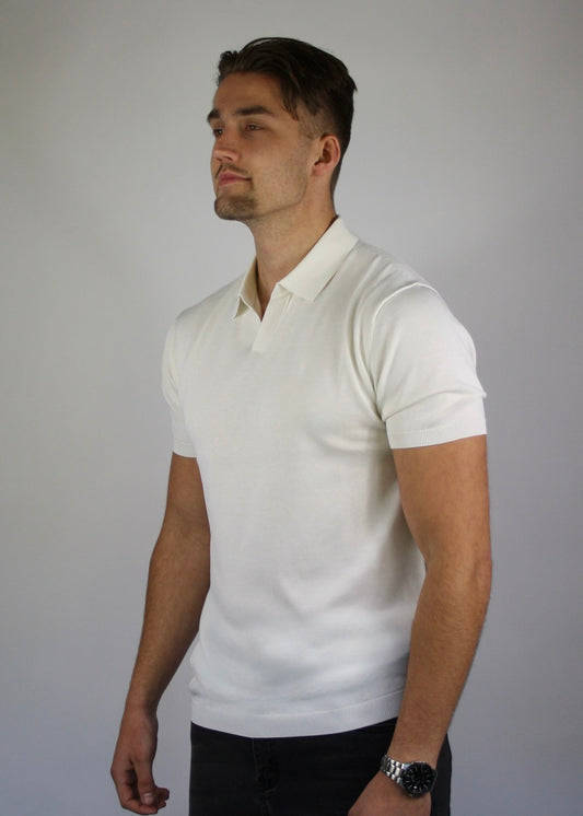 VALOROSSO SILK POLO - WHITE