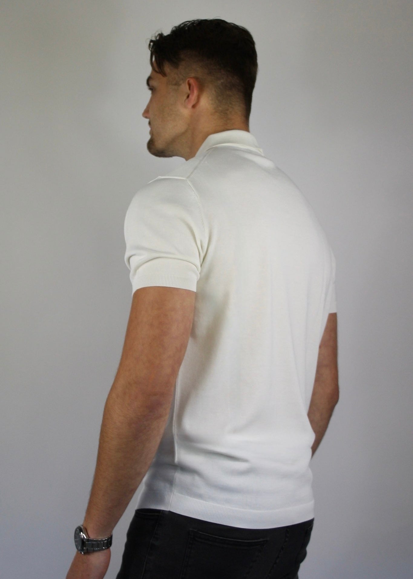 VALOROSSO SILK POLO - WHITE