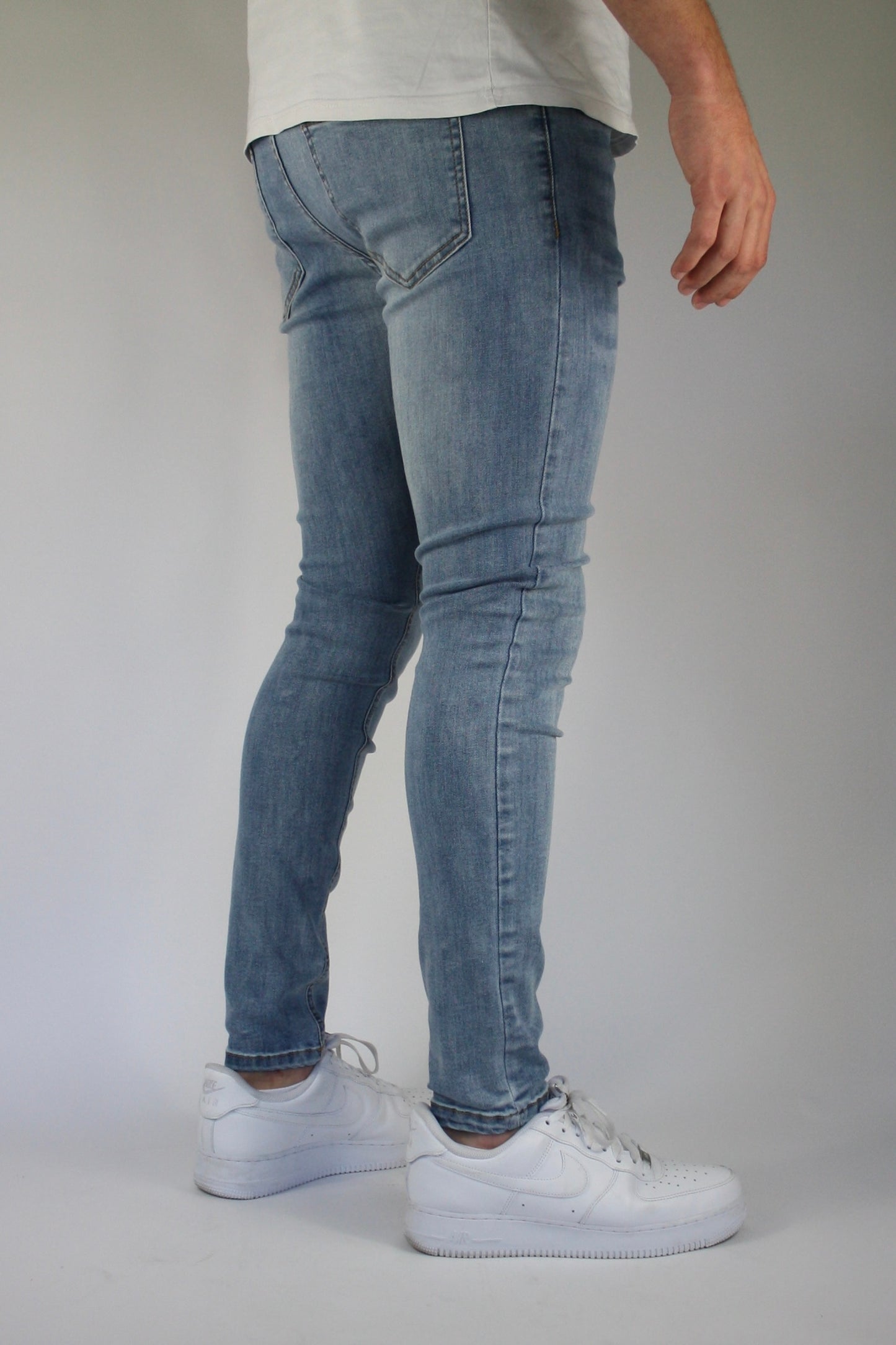 VALOROSSO STRETCH DENIM JEANS - BLUE