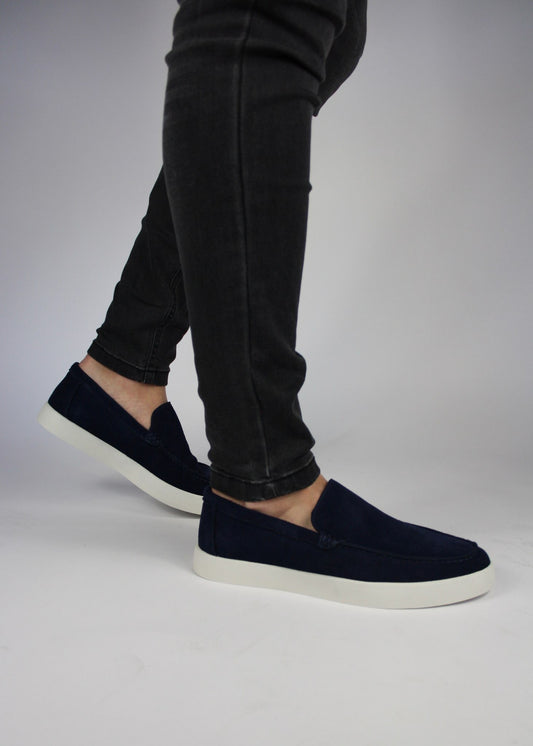 SUEDE LOAFERS MID - DARK BLUE