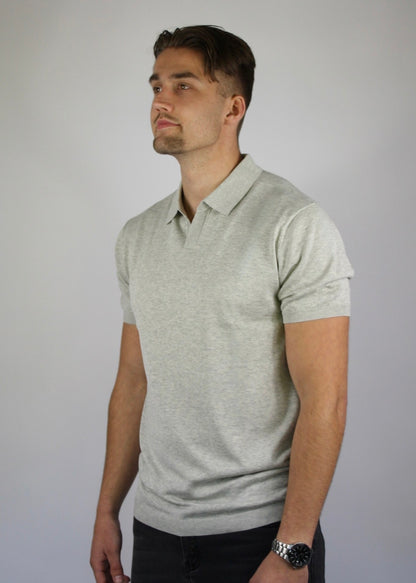 VALOROSSO SILK POLO - GREY