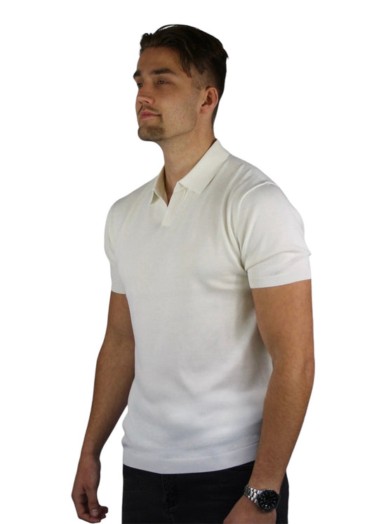 VALOROSSO SILK POLO - WHITE