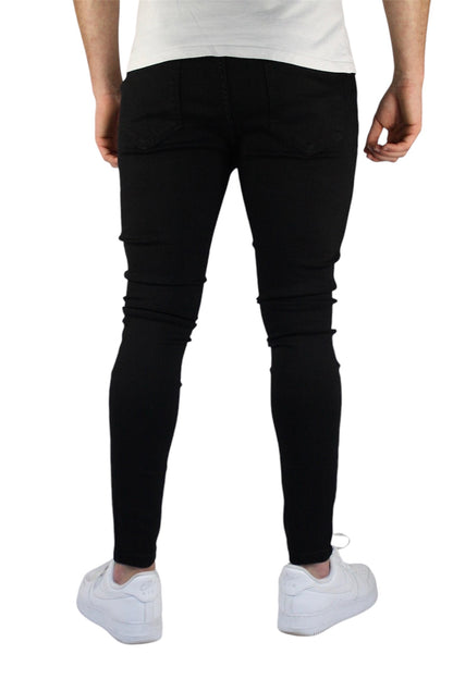 VALOROSSO STRETCH DENIM JEANS - BLACK