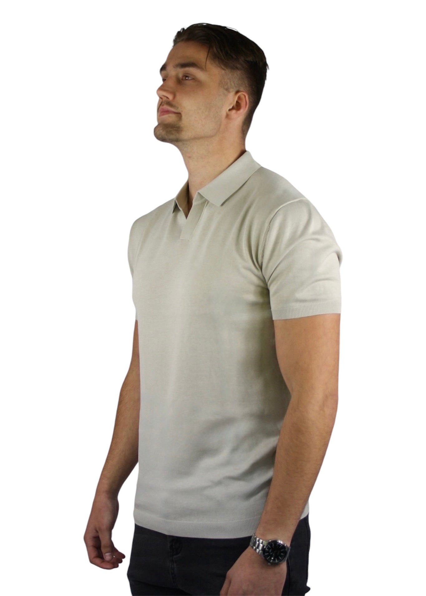 VALOROSSO SILK POLO - KHAKI