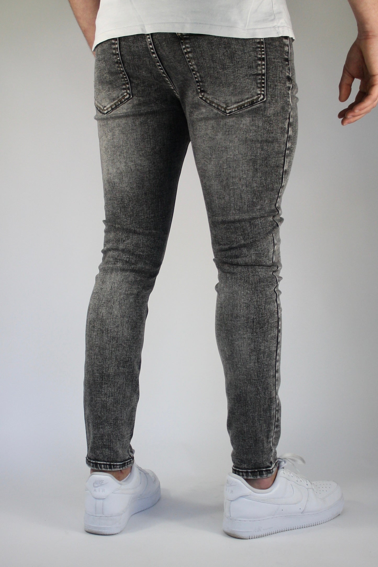 VALOROSSO STRETCH DENIM JEANS - GREY