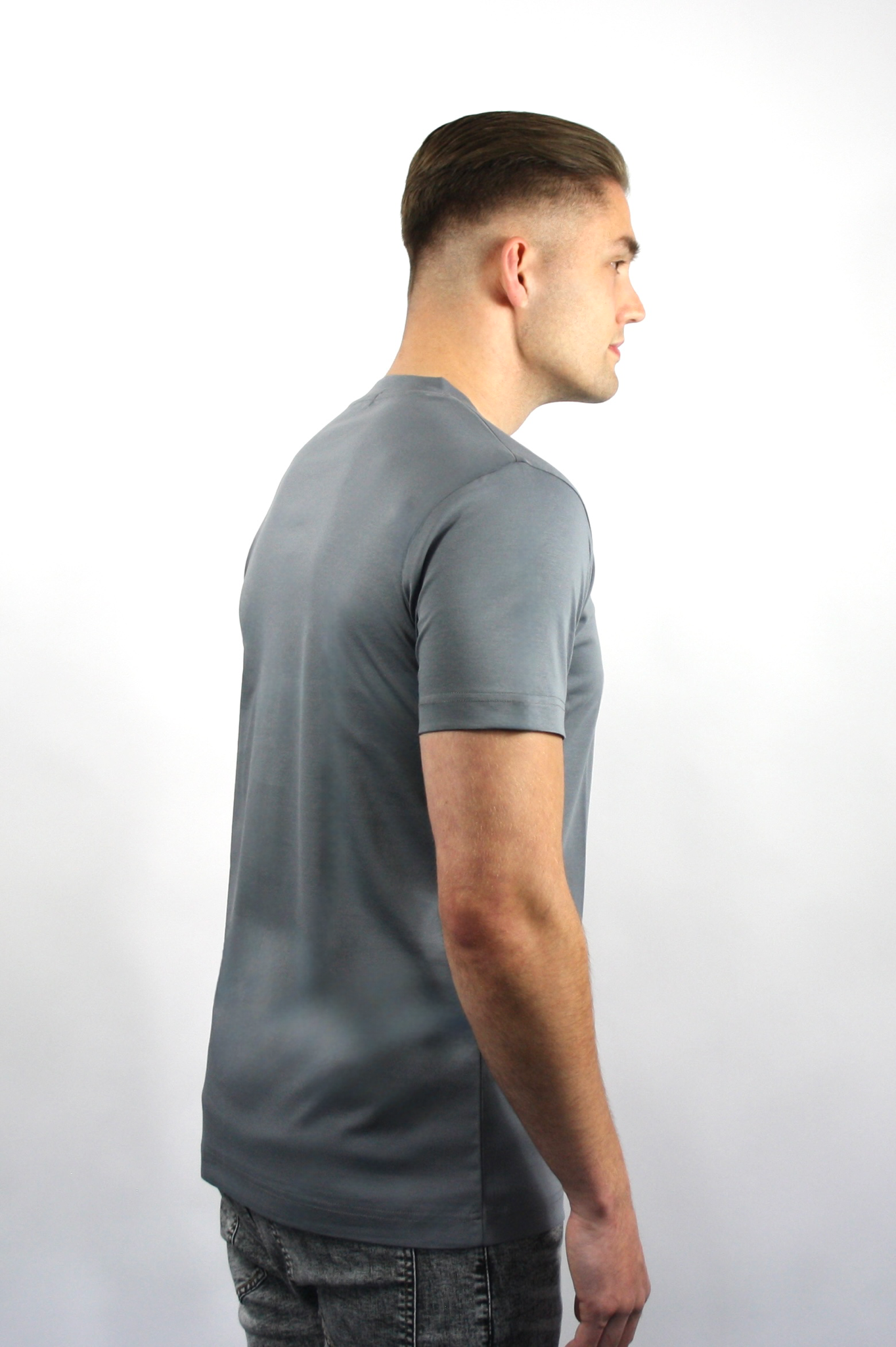 VALOROSSO MERCERIZED T-SHIRT - DARK GREY