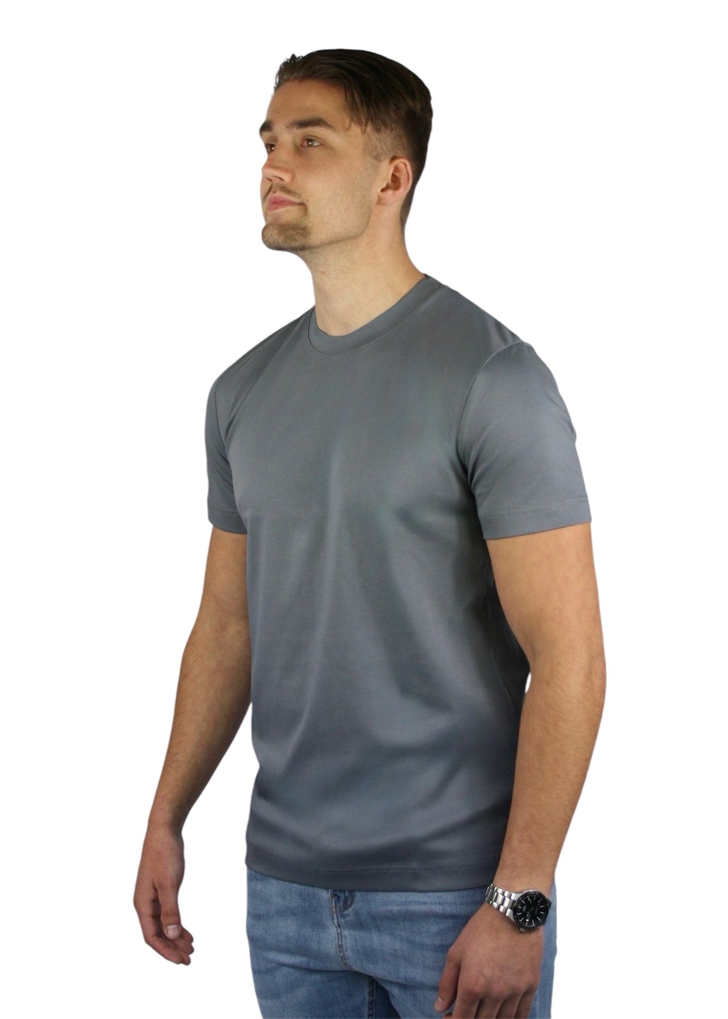 VALOROSSO MERCERIZED T-SHIRT - DARK GREY