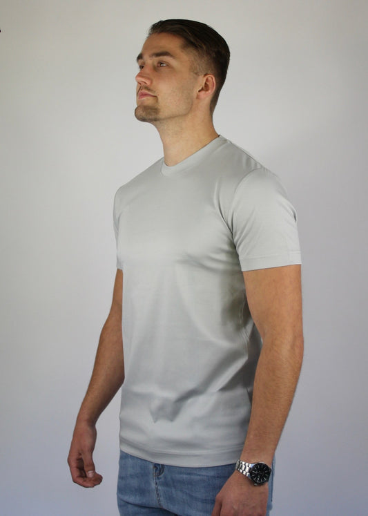 VALOROSSO MERCERIZED T-SHIRT - LIGHT GREY