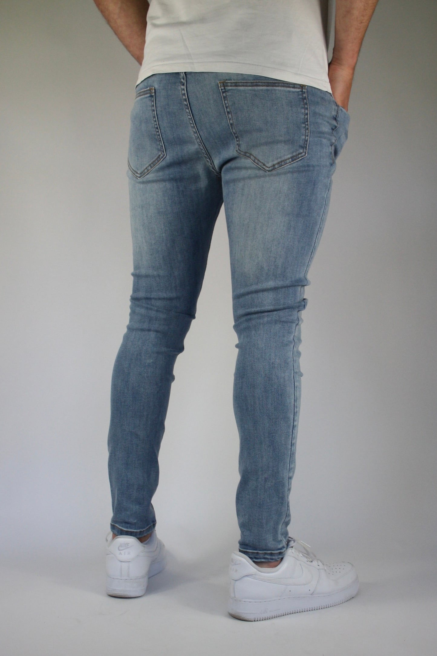 VALOROSSO STRETCH DENIM JEANS - BLUE