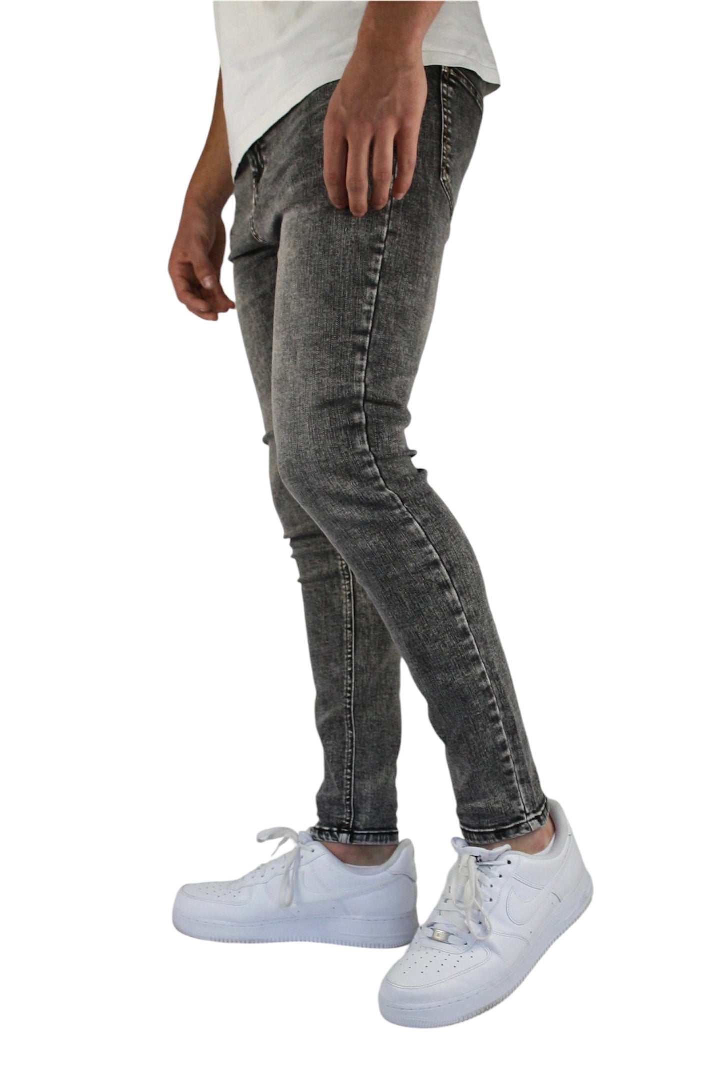 VALOROSSO STRETCH DENIM JEANS - GREY