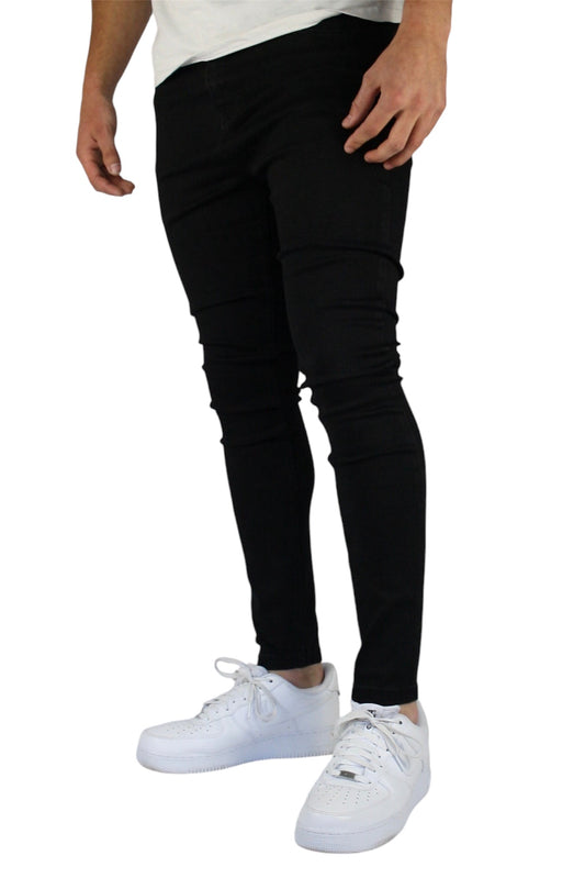 VALOROSSO STRETCH DENIM JEANS - BLACK