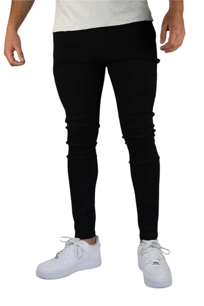 VALOROSSO STRETCH DENIM JEANS - BLACK