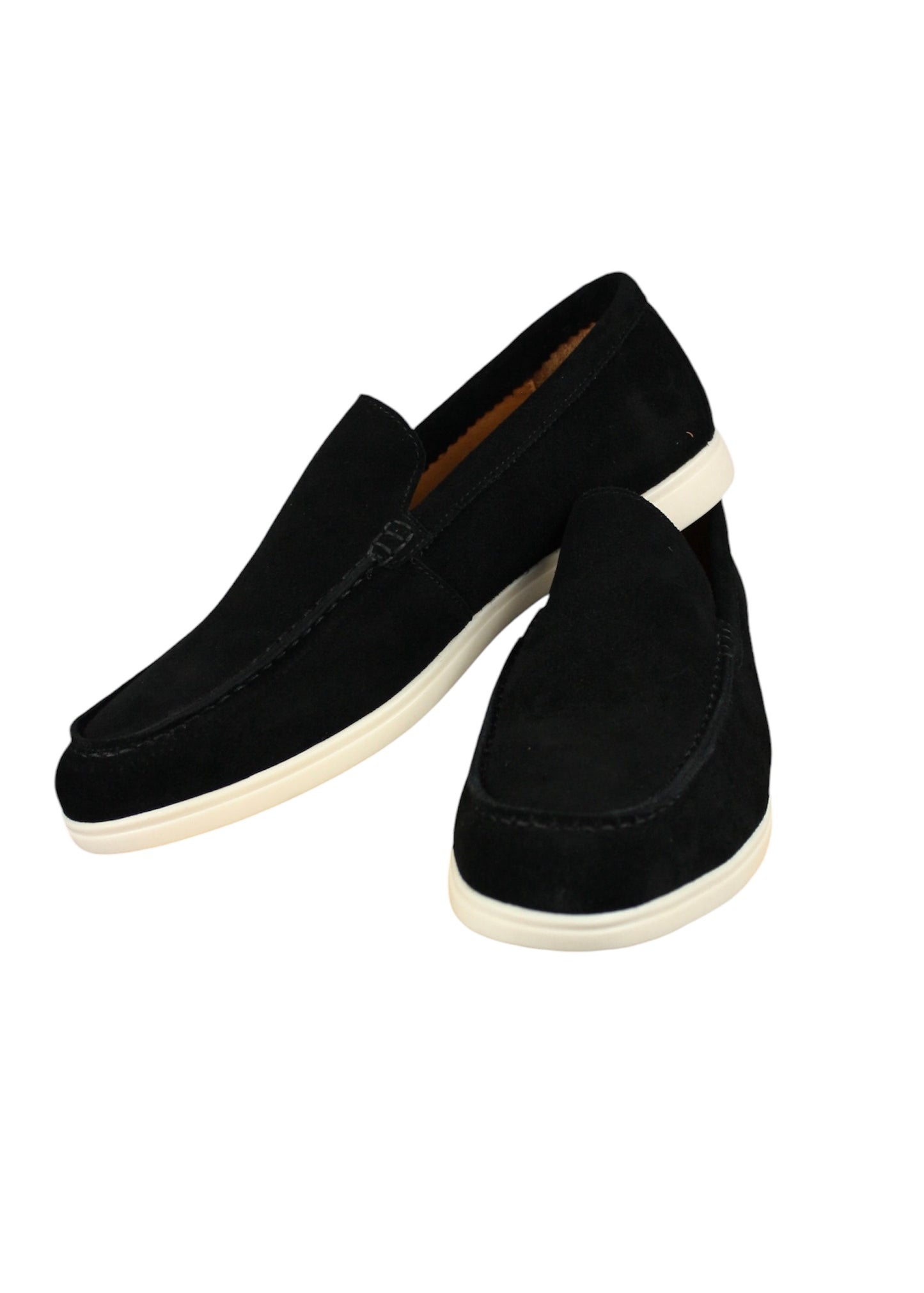 VALOROSSO SUEDE LOAFERS LOW - BLACK