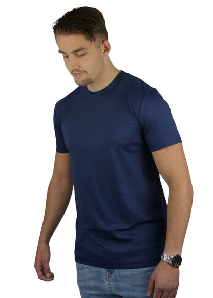 VALOROSSO MERCERIZED T-SHIRT - DARK BLUE