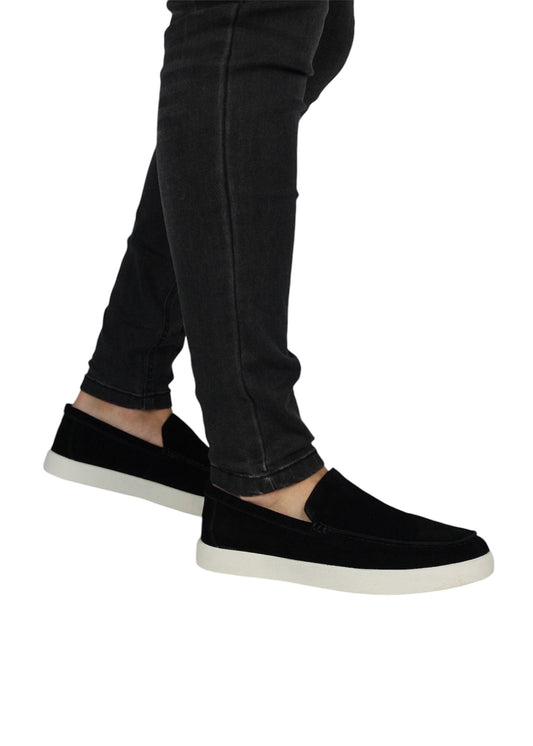 VALOROSSO SUEDE LOAFERS MID - BLACK