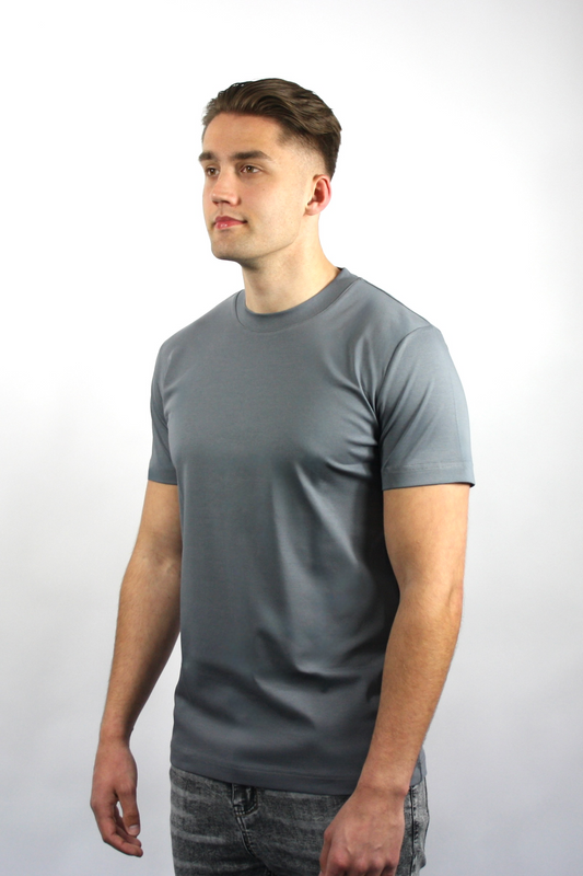 VALOROSSO MERCERIZED T-SHIRT - DARK GREY