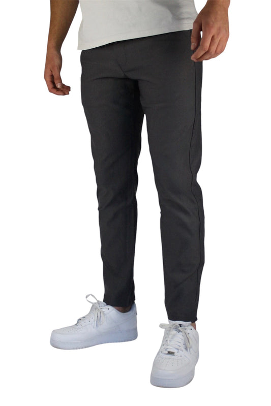 VALOROSSO SLIM FIT STRETCH PANTS - GREY