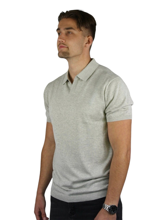 VALOROSSO SILK POLO - GREY