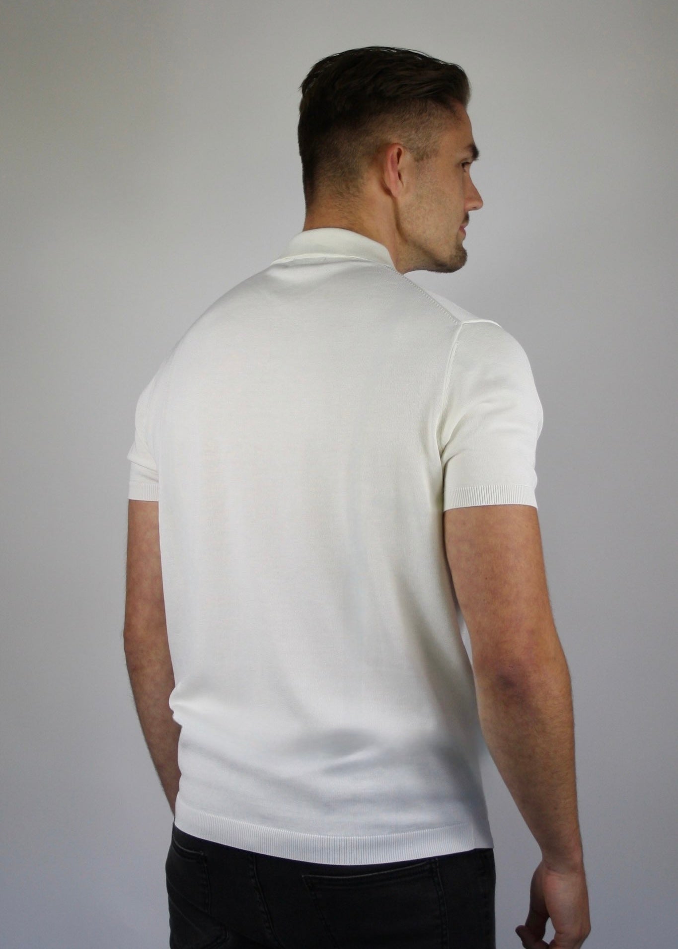 VALOROSSO SILK POLO - WHITE