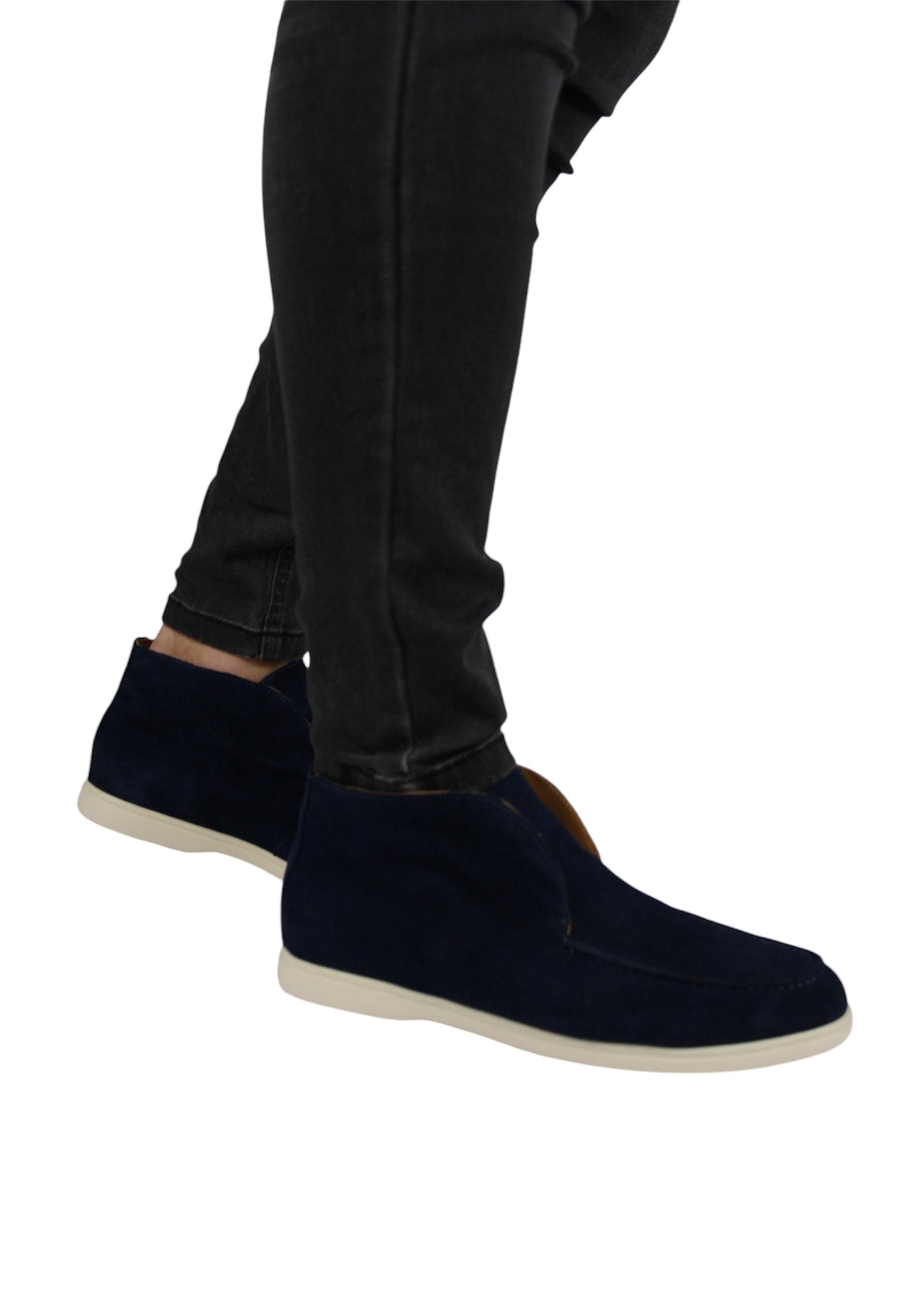 VALOROSSO SUEDE LOAFERS HIGH - DARK BLUE