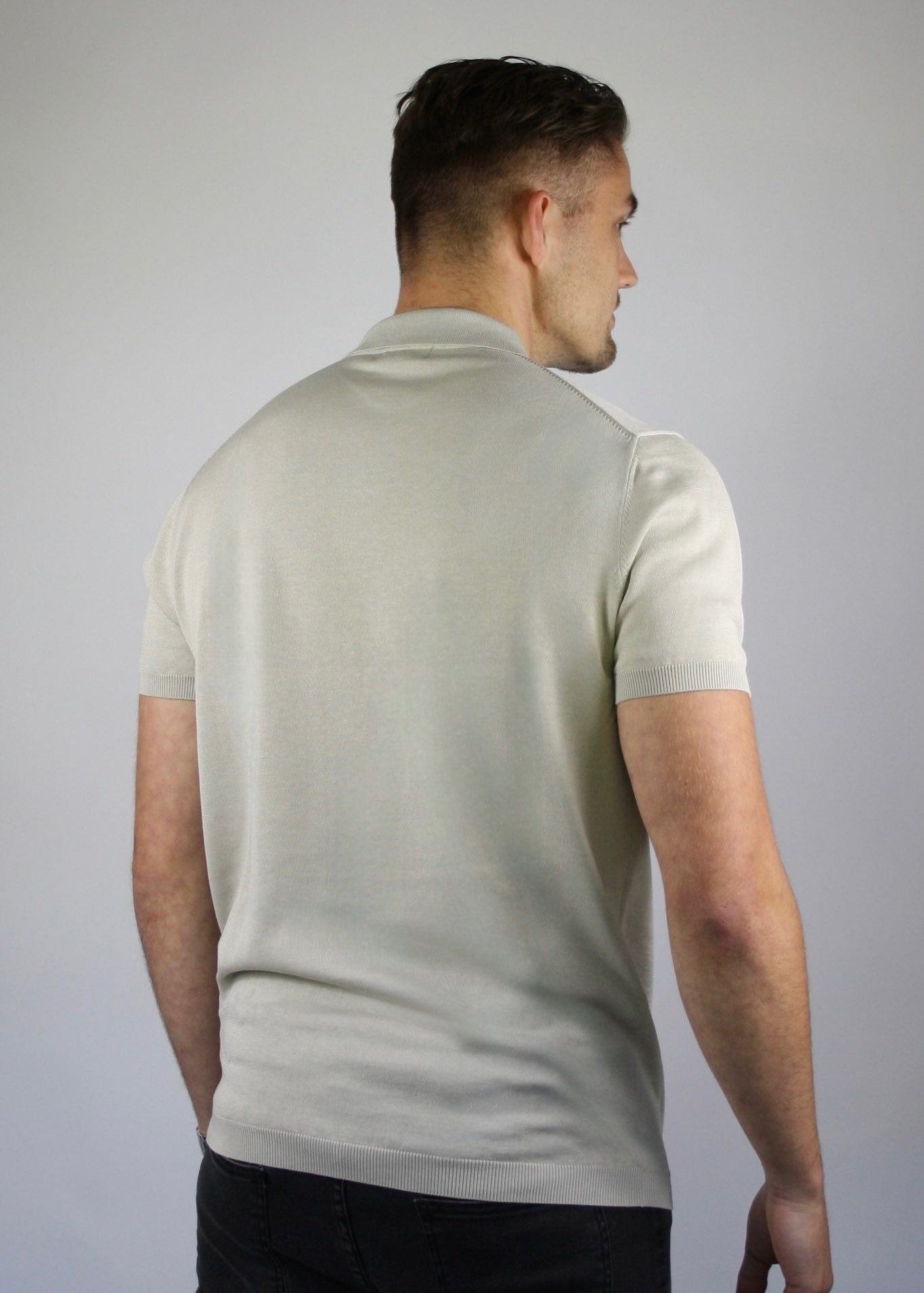 VALOROSSO SILK POLO - KHAKI