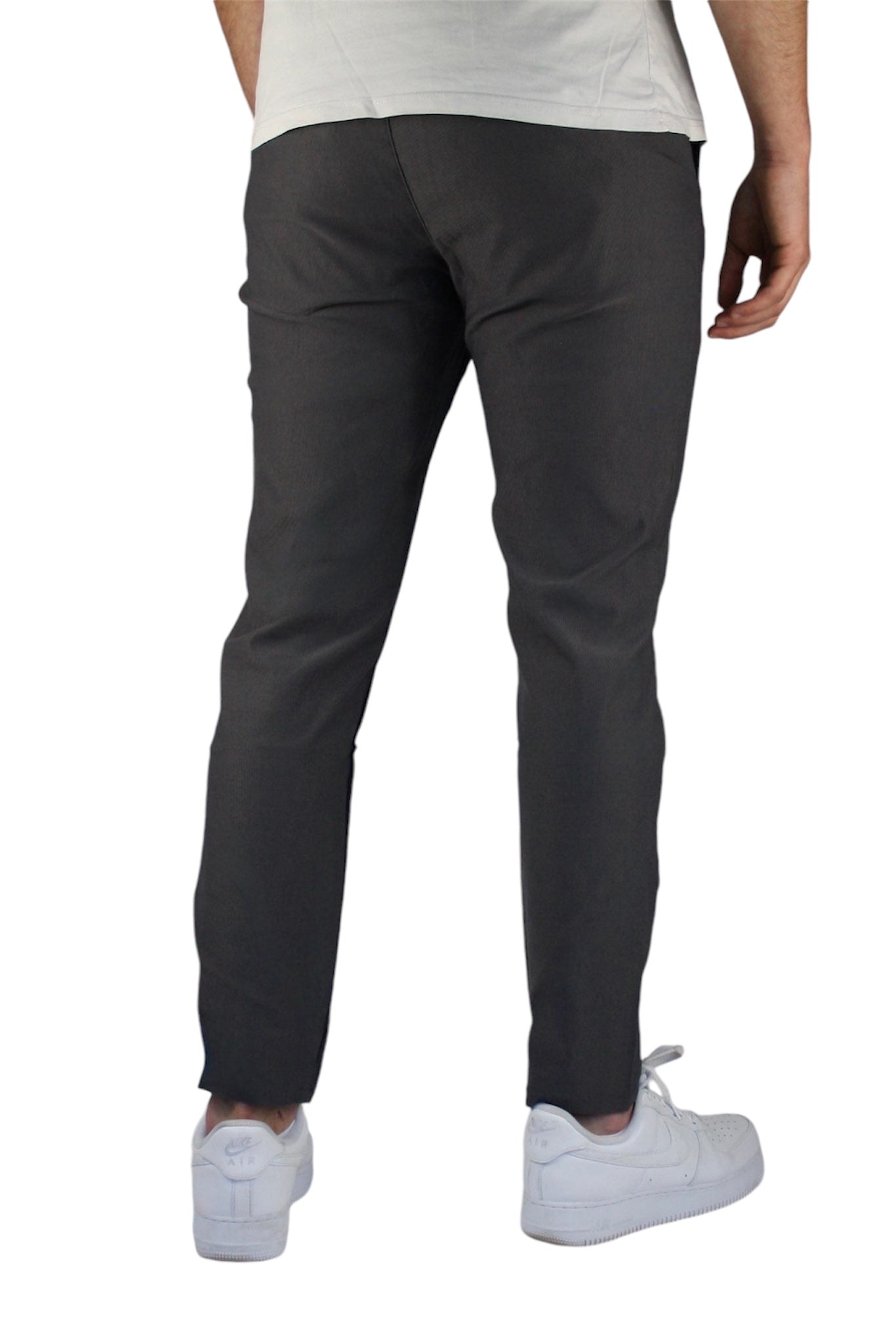 VALOROSSO SLIM FIT STRETCH PANTS - GREY