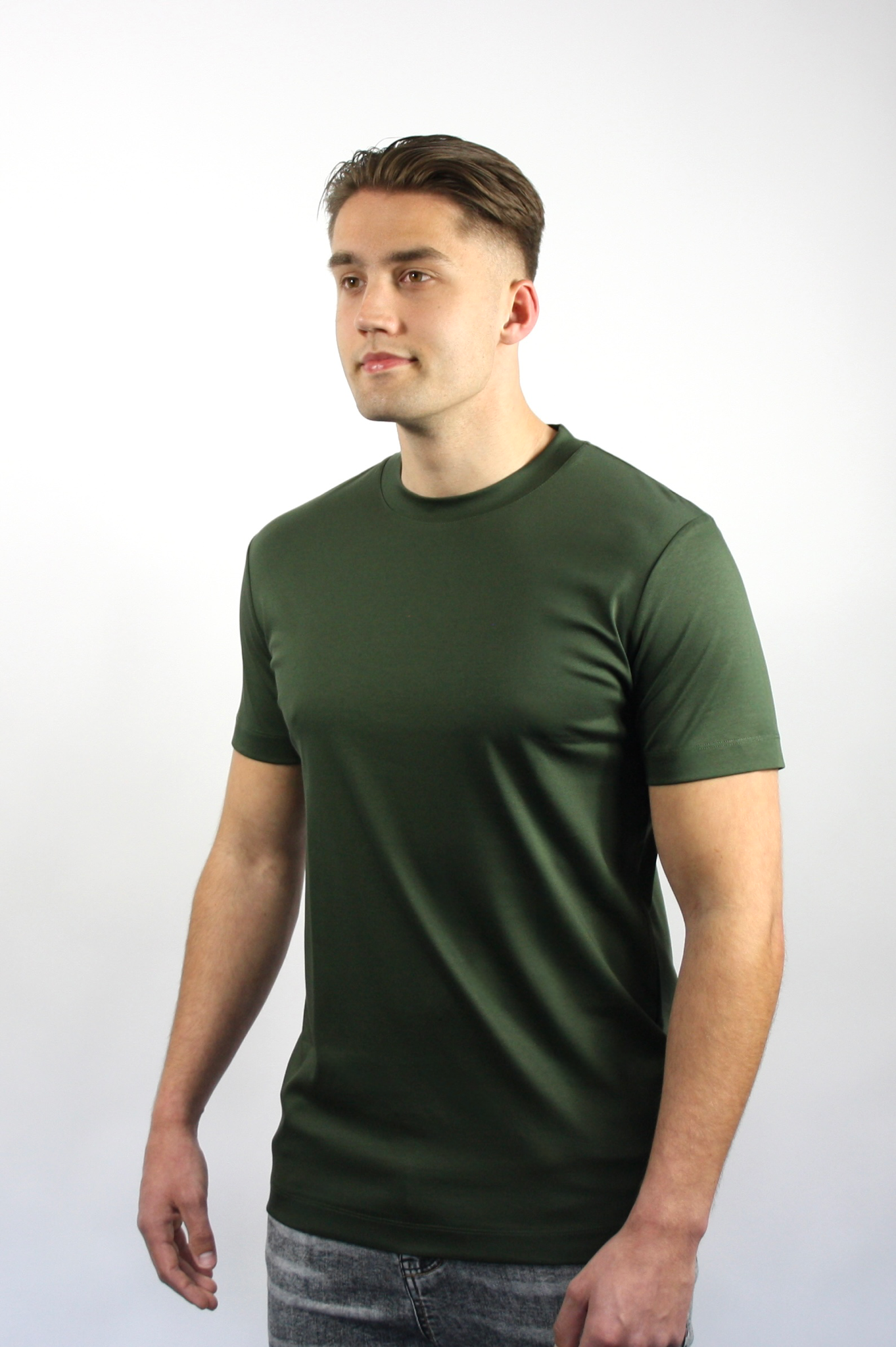 Valorosso Mercerized T-Shirt – Deep Olive