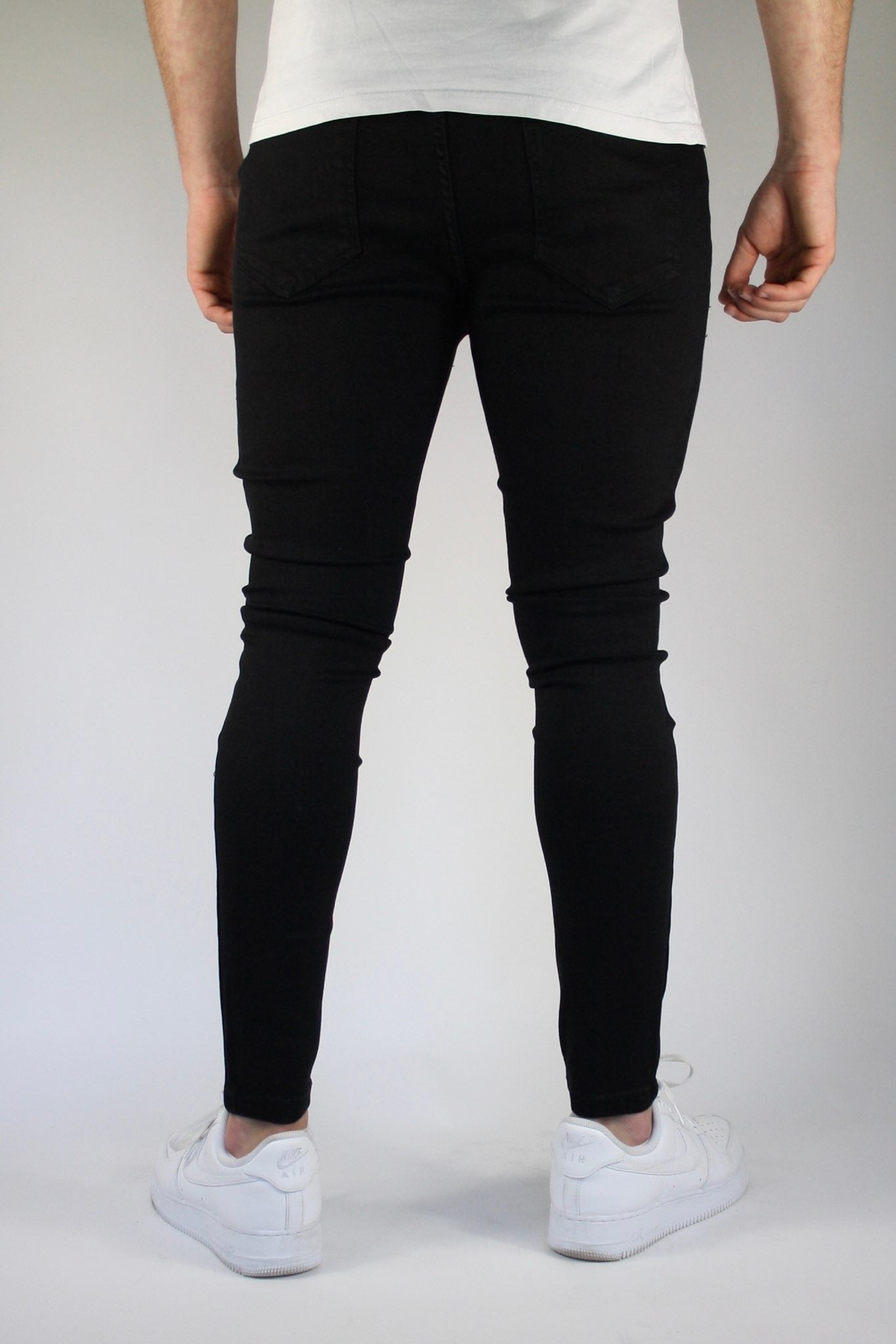 VALOROSSO STRETCH DENIM JEANS - BLACK