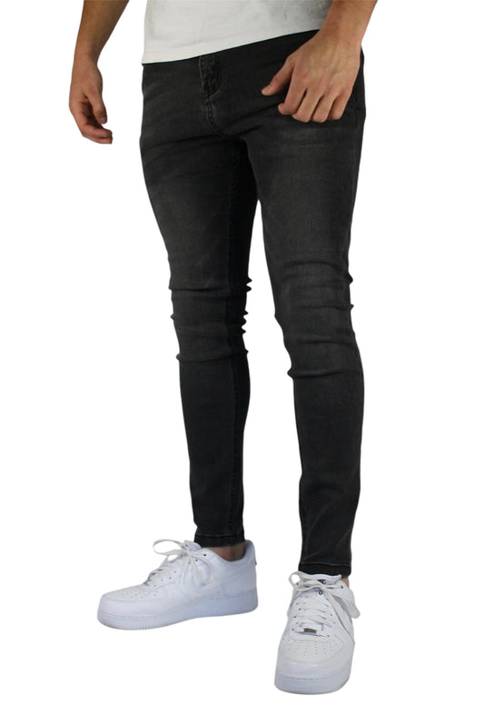 VALOROSSO STRETCH DENIM JEANS - WASHED BLACK