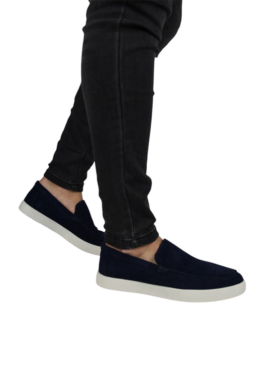 VALOROSSO SUEDE LOAFERS MID - DARK BLUE