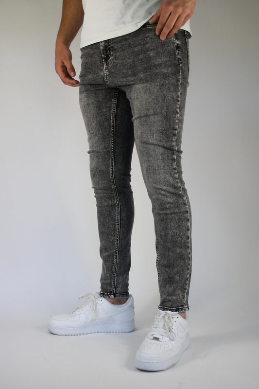 VALOROSSO STRETCH DENIM JEANS - GREY