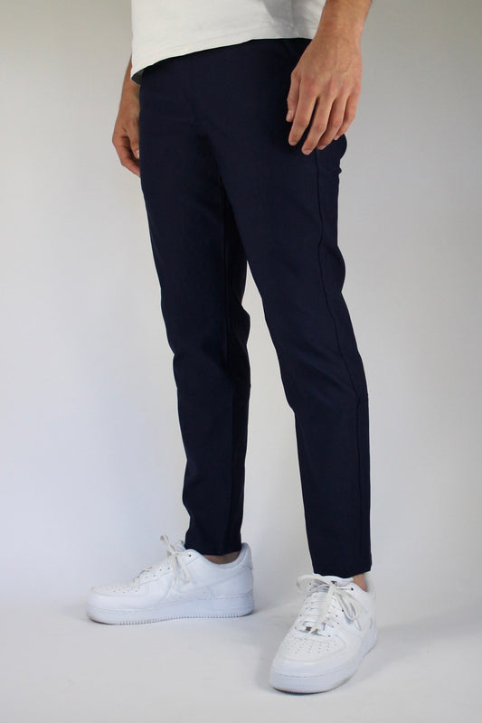 VALOROSSO SLIM FIT STRETCH PANTS - DARK BLUE