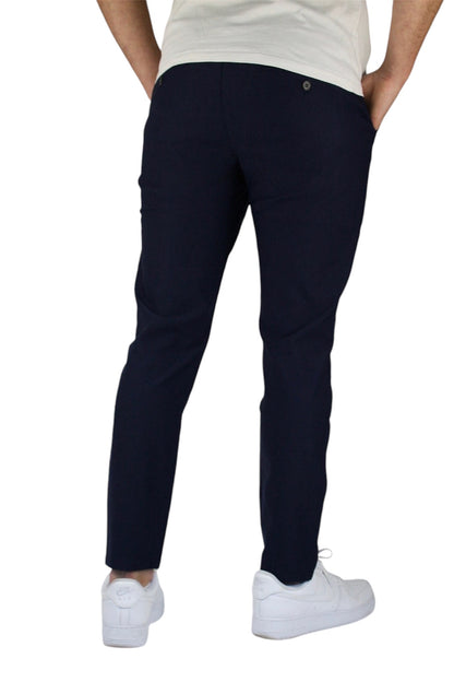 VALOROSSO SLIM FIT STRETCH PANTS - DARK BLUE