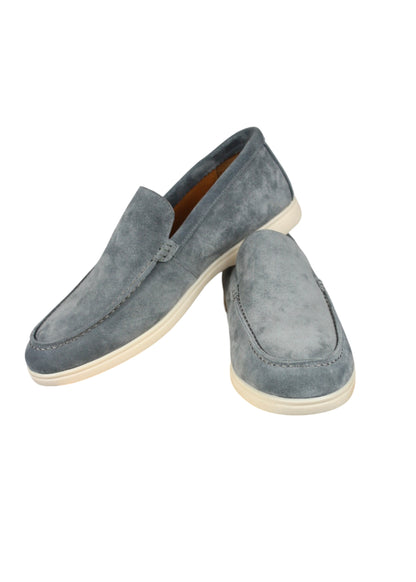 VALOROSSO SUEDE LOAFERS LOW - GREY