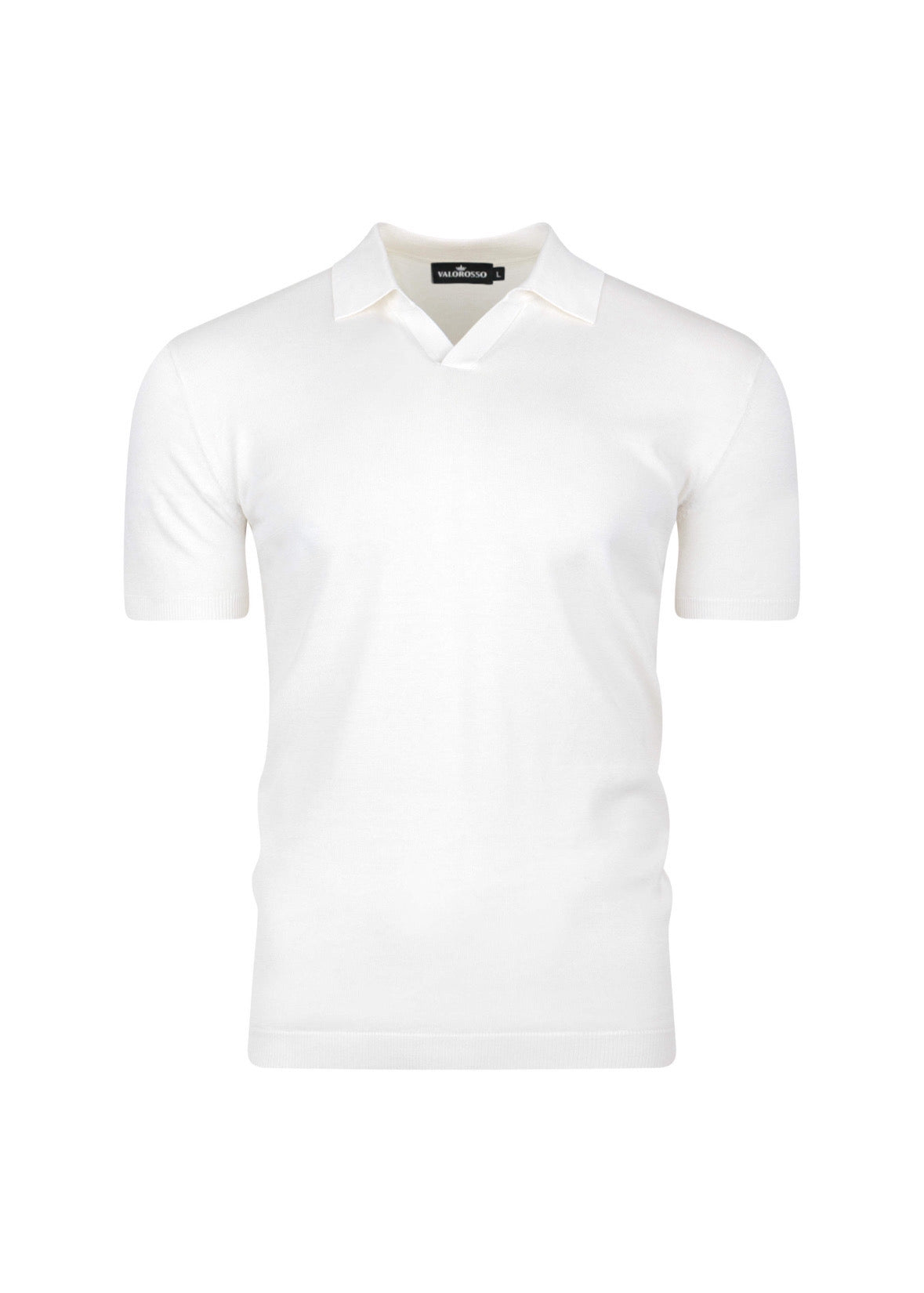 VALOROSSO SILK POLO - WHITE