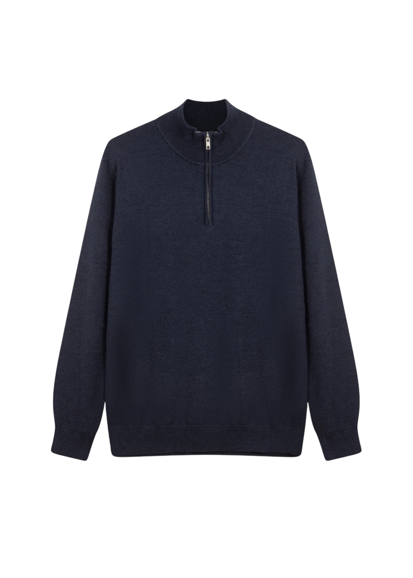 VALOROSSO HALF ZIP SWEATER - NAVY BLUE